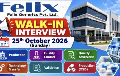 Felix Generics Pvt. Ltd. Walk-In Interview in Ahmedabad for Pithampur Plant