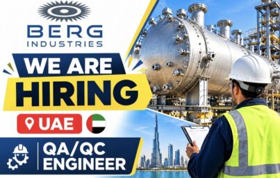 BERG Industries Recruitment: QA/QC Engineer Job Vacancy in UAE