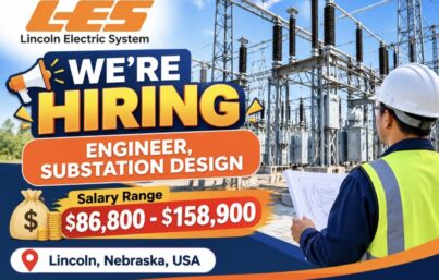 Lincoln Electric System Hiring 2026: Engineer, Substation Design | Salary Up to $158,900/Year in the USA!