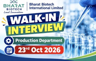 Bharat Biotech Walk-In Interview for Freshers – Production Department