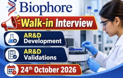 Biophore Walk-In Interview for Research Analyst and Analytical R&D Jobs
