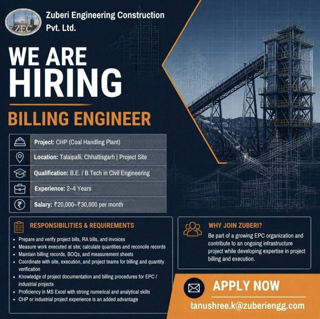 Zuberi Engineering Construction Pvt. Ltd. Recruitment