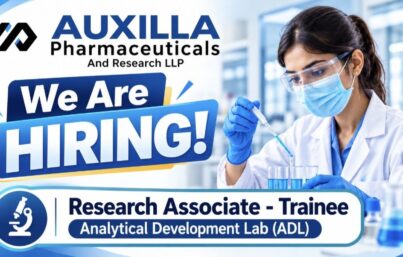 Auxilla Pharmaceuticals Recruitment: Research Associate – Trainee Vacancy