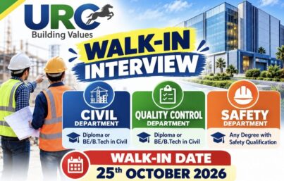 URC Construction Walk-In Interview for Civil, Quality Control and Safety Departments