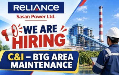 Reliance Sasan Power Ltd. Recruitment: C&I – BTG Area Maintenance