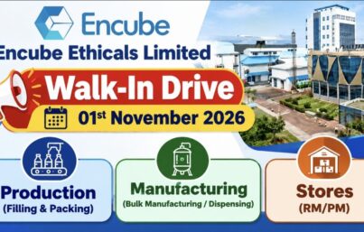 Encube Ethicals Limited Recruitment– Walk-In Drive in Goa