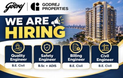 Godrej Properties Recruitment: Hiring for Quality, Safety, Billing and Civil Engineers in Mumbai