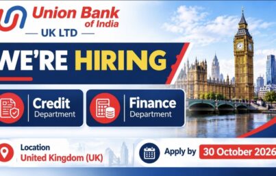 Union Bank of India UK Ltd. Recruitment 2026: Assistant Manager – Credit and Officer – Finance