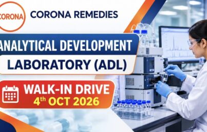 Corona Remedies Walk-In Interview